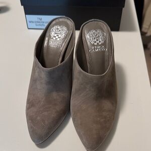 Vince Camuto Women's Brown Suede Mules